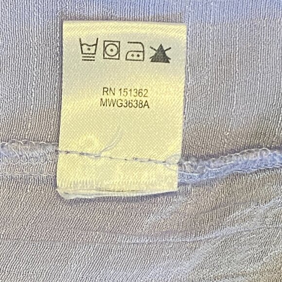 Fyve BOHO Lagenlook Top Bell Sleeve Crochet Accent Sz M Purple 253G - Picture 8 of 8